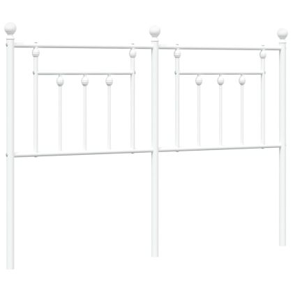 Метална табла за глава, бяла, 150 см