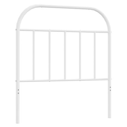 Метална табла за глава, бяла, 80 см