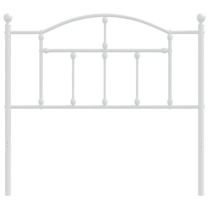 Метална табла за глава, бяла, 100 см