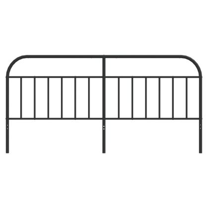 Метална табла за глава, черна, 193 см