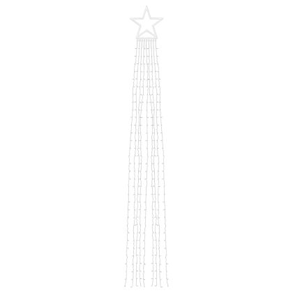 Коледни лампички за елха 320 LED студено бяло 375 см