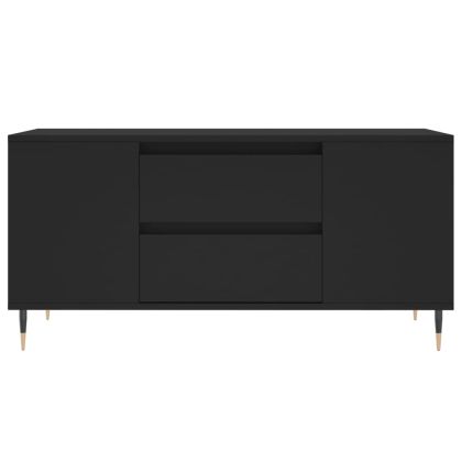 Кафе маса, черна, 102x44,5x50 см, инженерно дърво