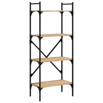 Библиотека 4 рафта сонома дъб 56x31,5x138,5 см инженерно дърво