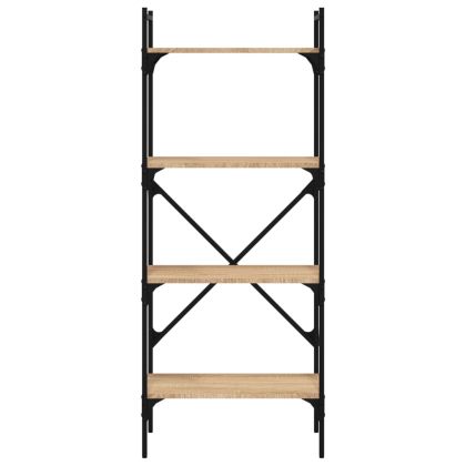 Библиотека 4 рафта сонома дъб 56x31,5x138,5 см инженерно дърво