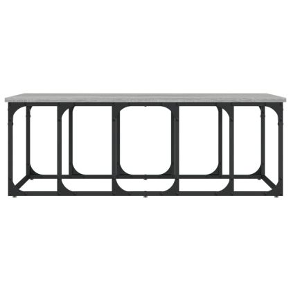 Кафе маса, сив сонома, 100x50x35,5 см, инженерно дърво