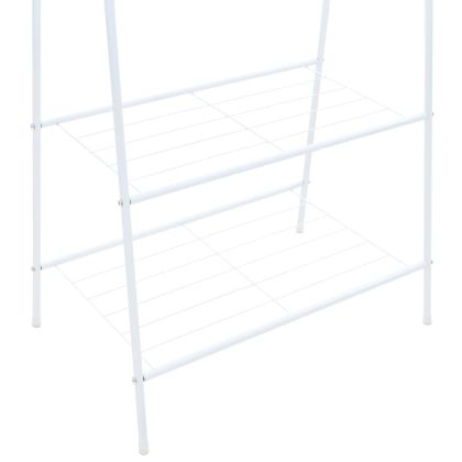 Щендер за дрехи, 59x35x150 см, бял