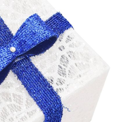 Светещи коледни кутии, 3 бр, 64 LED светлини, топло бяло