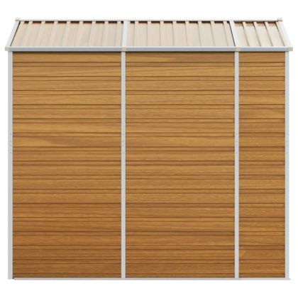 Градинска барака, светлокафява, 191x215x198 см, поцинкована стомана