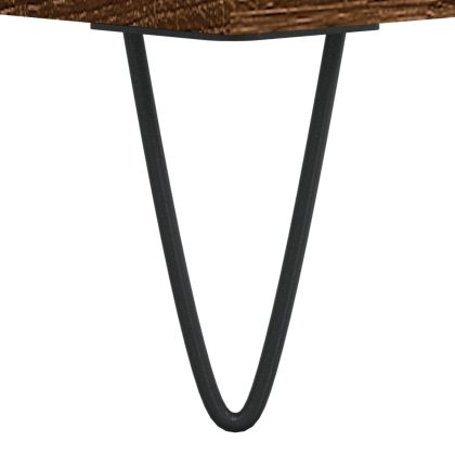 Кафе маса, кафяв дъб, 60x50x36,5 см, инженерно дърво