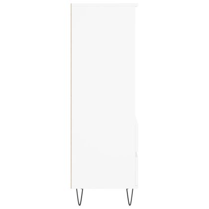 Висок шкаф, бял, 40x36x110 см, инженерно дърво