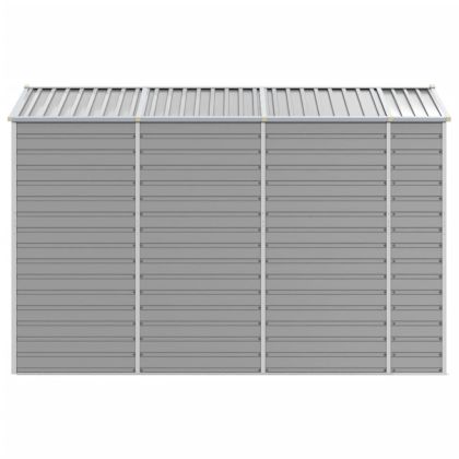 Градинска барака, светлосива, 191x300x198 см, поцинкована стомана