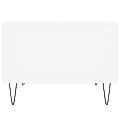 Кафе маса, бяла, 60x50x36,5 см, инженерно дърво