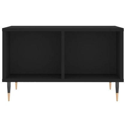 Кафе маса, черна, 60x50x36,5 см, инженерно дърво