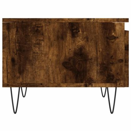 Холни маси, 2 бр, опушен дъб, 50x46x35 см, инженерно дърво