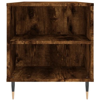 Кафе маса, опушен дъб, 102x44,5x50 см, инженерно дърво