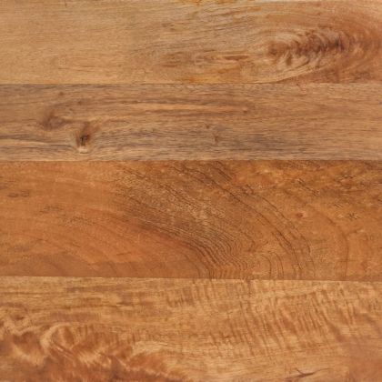 Нощно шкафче, кафяво и черно, мангово дърво масив