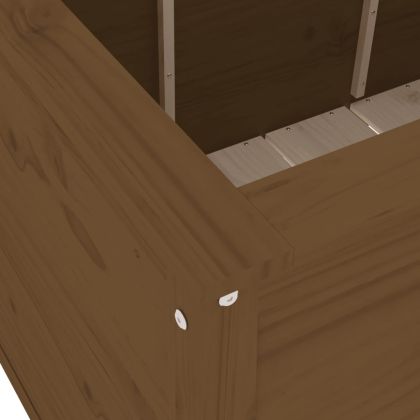 Градинско повдигнато легло, 119,5x82,5x78 см, бор масив