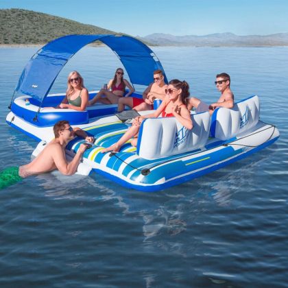 Bestway Плаващ остров Tropical Breeze 389x274 см 43105