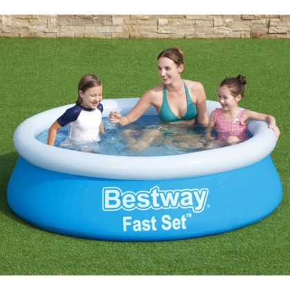 Bestway Fast Set Кръгъл надуваем басейн 183x51 см син