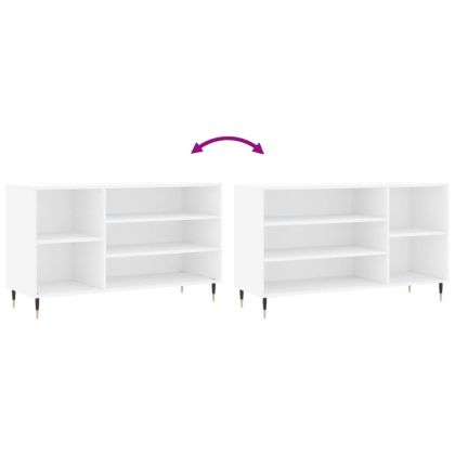 Шкаф за обувки, бял, 102x36x60 см, инженерно дърво