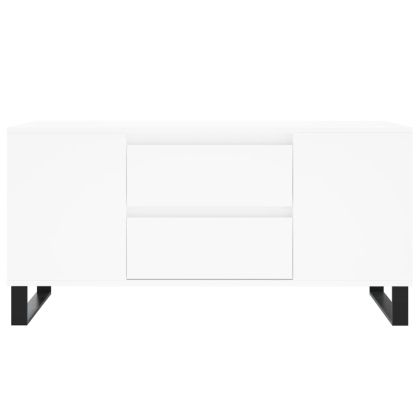 Кафе маса, бяла, 102x44,5x50 см, инженерно дърво