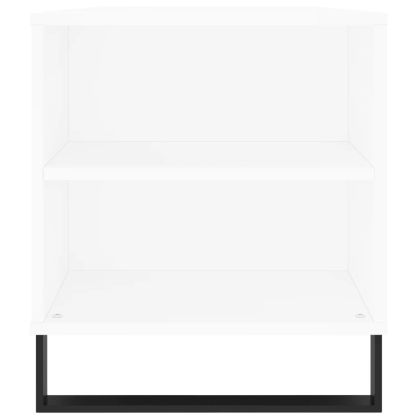 Кафе маса, бяла, 102x44,5x50 см, инженерно дърво