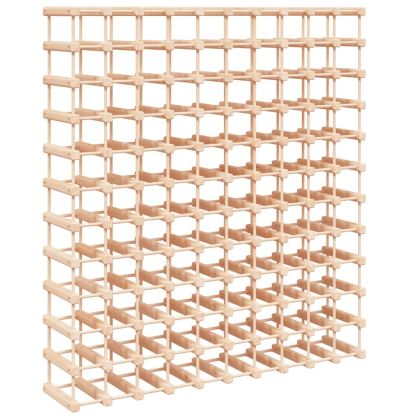 Поставка за вино за 120 бутилки 112,5x23x123,5 см бор масив