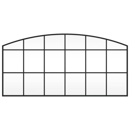 Стенно огледало, черно, 100x50 см, арка, желязо