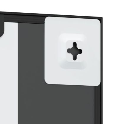 Стенно огледало, черно, 60x100 см, правоъгълно, желязо