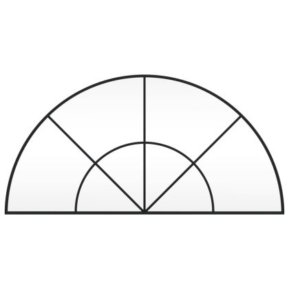 Стенно огледало, черно, 100x50 см, арка, желязо
