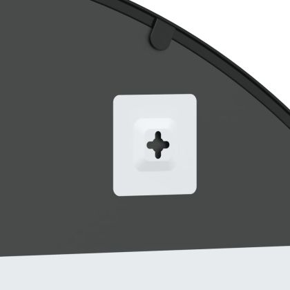 Стенно огледало, черно, 100x50 см, арка, желязо