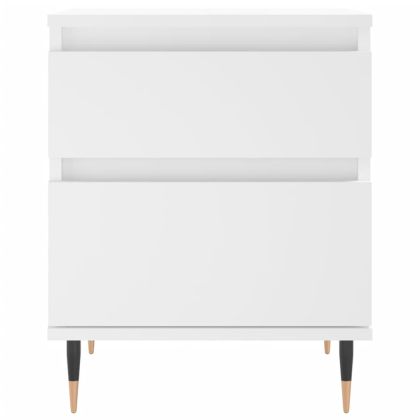 Нощно шкафче, бяло, 40x35x50 см, инженерно дърво