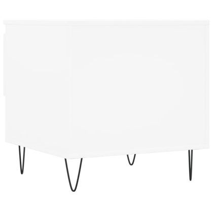 Маси за кафе, 2 бр, бели, 50x46x50 см, инженерно дърво