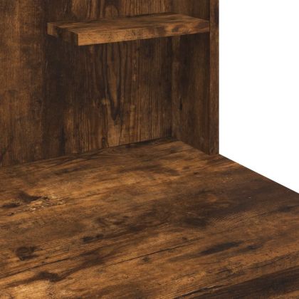 Тоалетка с LED лампи, опушен дъб, 96x40x142 см