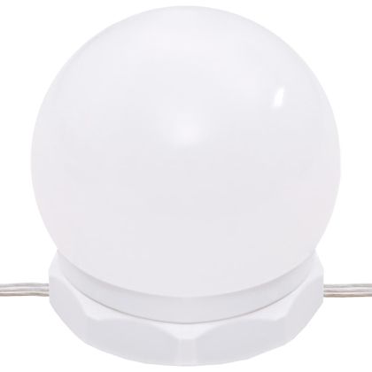 Тоалетка с LED лампи, опушен дъб, 96x40x142 см