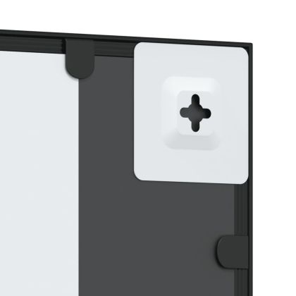 Стенно огледало, черно, 50x60 см, правоъгълно, желязо