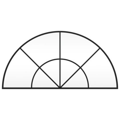 Стенно огледало, черно, 80x40 см, арка, желязо