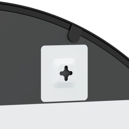 Стенно огледало, черно, 80x40 см, арка, желязо