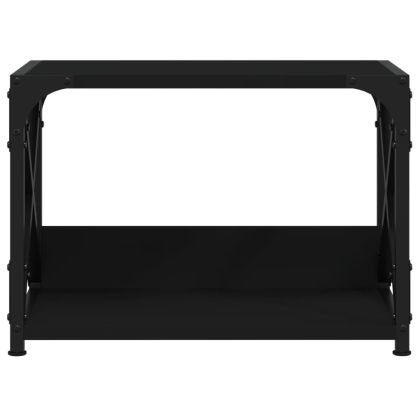 Стойка за принтер 2 нива черна 44x26x31,5 см инженерно дърво