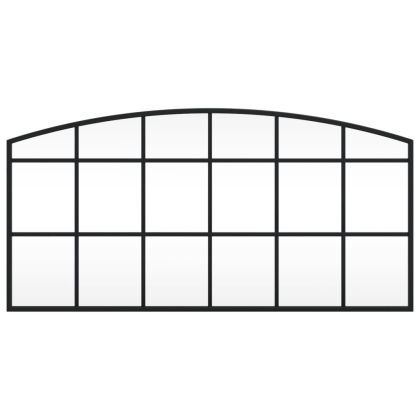 Стенно огледало, черно, 80x40 см, арка, желязо