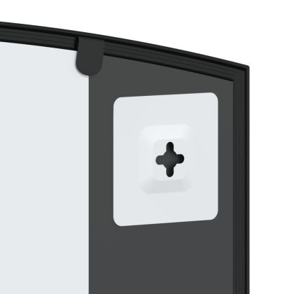 Стенно огледало, черно, 80x40 см, арка, желязо