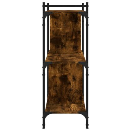 Библиотека 3 рафта опушен дъб 76x32x88 см инженерно дърво