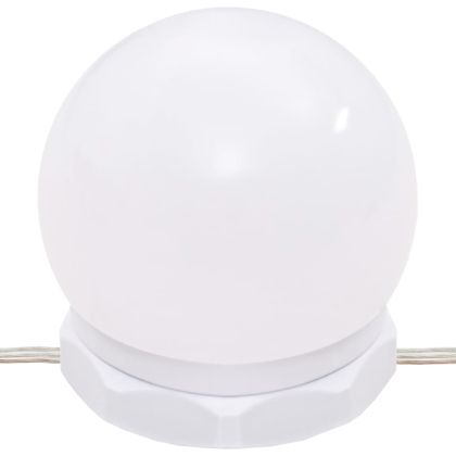 Тоалетка с LED лампи, сив сонома, 96x40x142 см