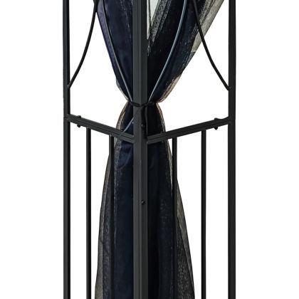 Беседка със странични стени, антрацит, 300x300x270 см, стомана