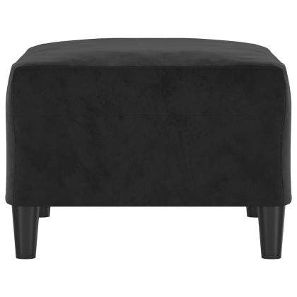 Табуретка, черна, 70x55x41 см, кадифе