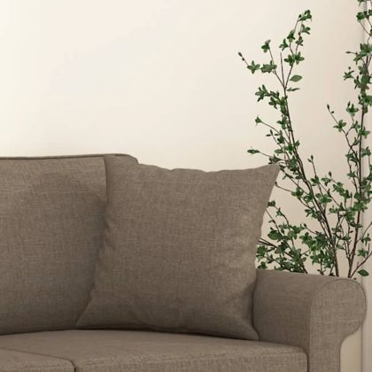 Декоративни възглавници, 2 бр, таупе, 40x40 см, плат