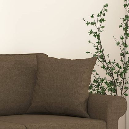 Декоративни възглавници, 2 бр, кафяви, 40x40 см, плат