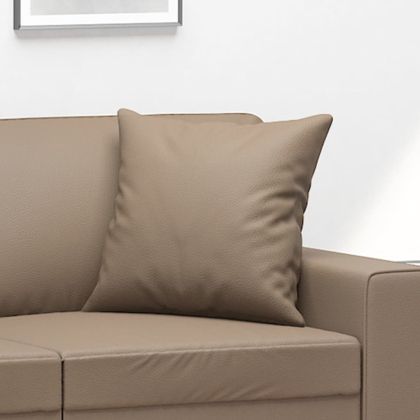 Декоративни възглавници, 2 бр капучино 40x40см, изкуствена кожа