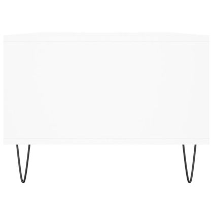 Кафе маса, бяла, 90x50x36,5 см, инженерно дърво