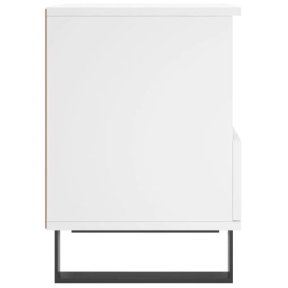 Нощно шкафче, бяло, 40x35x50 см, инженерно дърво